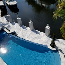 Pool deck paving
