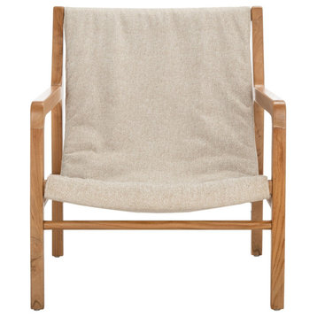 Safavieh Couture Osmond Linen Sling Chair Sand/Natural