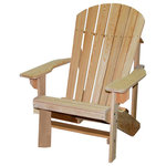Hershy Way - Cypress Adirondack Chair - Bring relaxation and classic style to your backyard! This lovely piece offers the natural beauty and durability of cypress wood with the comfort and stylish design of an Adirondack chair. Its hardware is made of quality stainless steel. Armrests allow for ultimate relaxation or the convenience of a flat surface to place food or drinks. Make your backyard into a rejuvenating retreat with the help of this timeless piece. Try alongside an optional attachable footrest (SKU: C1460) and connector for multiple chairs (SKU:C1470) to add easy customizability and style.