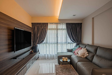 Inspiration for a modern living room remodel in Singapore
