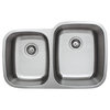 Wells Sinkware 60/40 Double Bowl Sink Pack, 18 Gauge, Larger Bowl on the Right,