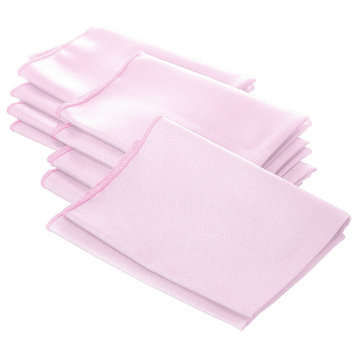 LA Linen Polyester Poplin Napkin, 10 Pack, Light Pink