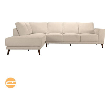 Cream Linen Sectional Andes
