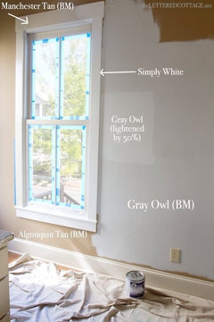 What Are Good Ceiling And Trim Paint Colors For Grey Walls Bm Simply White