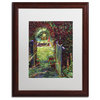 David Lloyd Glover 'Wicket Garden Gate' Art, Wood Frame, 16"x20", White Matte