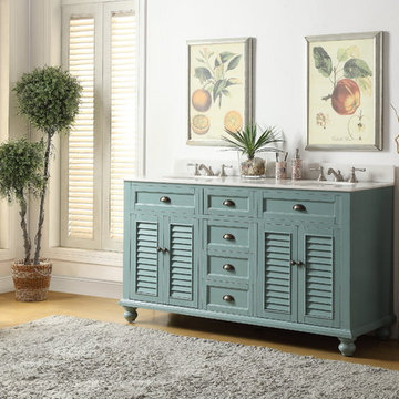 Glennville Double-Sink Vanity, 62"