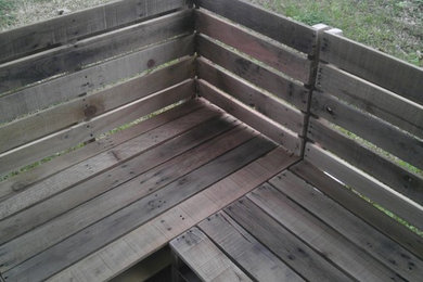 reclaimed pallet wood patio sectional