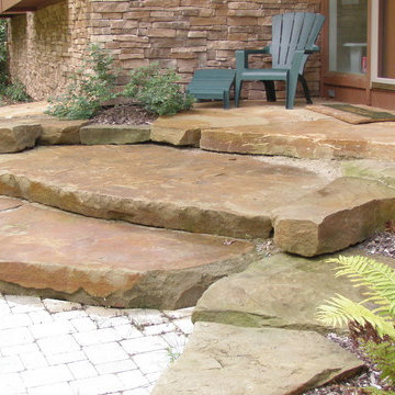 Sandstone walls and steps