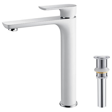 Tender-T Single Handle Bathroom Vessel Sink Faucet, Chrome/Black