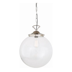 RIAD CLEAR GLOBE PENDANT LIGHT 35CM - Pendant Lighting