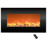 Northwest - Black Electric Fireplace, 13 Backlight Colors and Remote- 31" by Northwest - Form and function perfectly align in this sleek Electric Fireplace with Backlights by Northwest. Bring beauty and warmth together with 13 ambiance-enhancing backlight options plus high, low, or no heat settings- so you can instantly transform the mood of your living space. Including a convenient remote control, this elegantly designed backlit electric fireplace adds the ideal touch of modern style and comfort to your home.