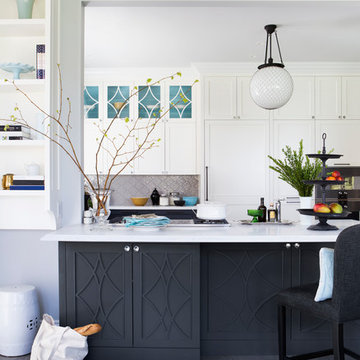 Black and white kitchen