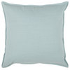 Rizzy Home T3427A Solid 20"x20" Poly Filled Pillow Aqua