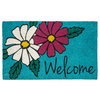 Floral Welcome Non Slip Coir Doormat