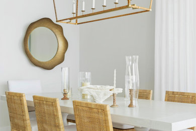 Dining room - coastal dining room idea in Miami