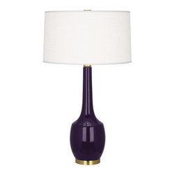 Robert Abbey Delilah Table Lamp, Amethyst Glazed - Table Lamps