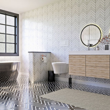 Scandinavian bathroom design