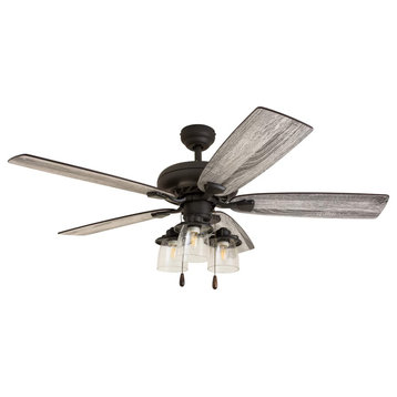Prominence Home Summerstone Ceiling Fan with Light, 52 inch, Bronze