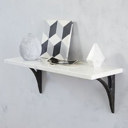 West Elm - Marble Shelf + Black Modern Bracket, 2' - Shelving