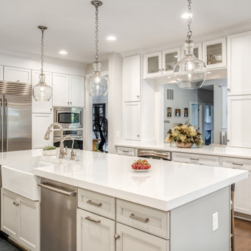White Open Gourmet Kitchen, Dining & Buffet