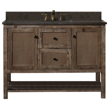 Legion Furniture Legion Furniture Single Sink Vanity, Rustic Brown, 48"