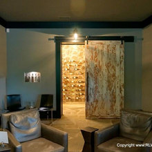 barn door wine cellar
