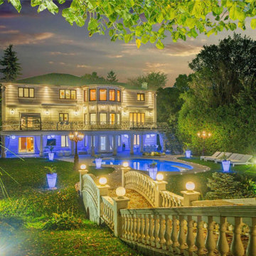Our Indiana Limestone project in Thornhill with complete exterior and backyard