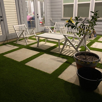 No more gravel to have to keep in place... just a nice low maintenance patio!