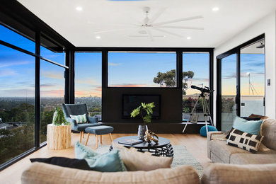 Contemporary living room in Adelaide.