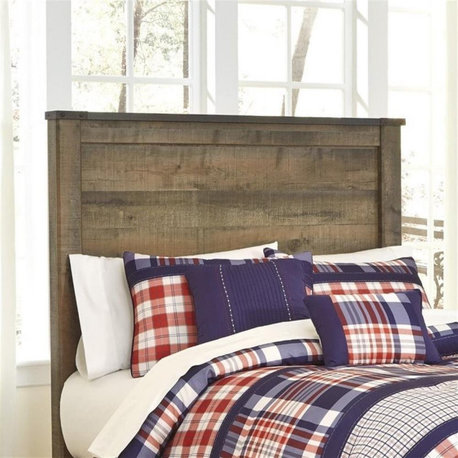 Ashley Furniture Trinell Wood Full Panel Headboard in Brown
