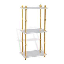 brass shelves