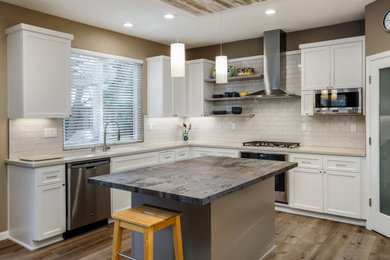 Example of a minimalist kitchen design in Sacramento