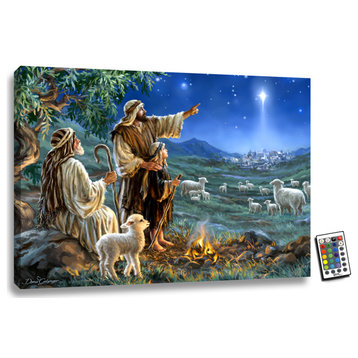 "Shepherds Afield" 18x24 Fully Illuminated LED Wall Art