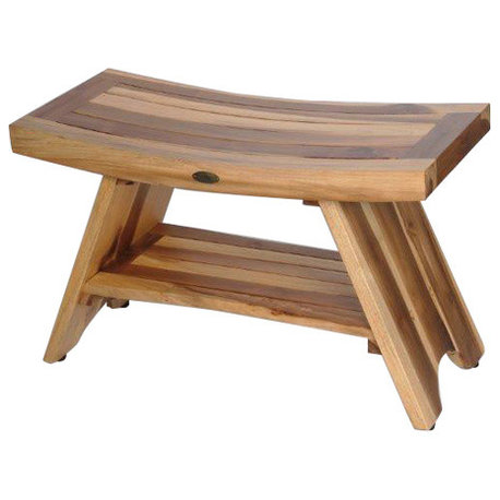 EcoDecors EarthyTeak Serenity Style Shower Bench, 30"