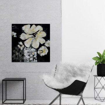 "Abstract Gestural Floral" Painting Print on Wrapped Canvas
