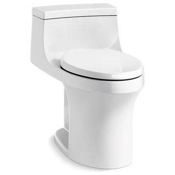 Kohler San Souci 1-Piece Elongated 1.28 GPF Toilet, Concealed Trapway, White