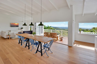 Photo of a modern dining room in Sunshine Coast.