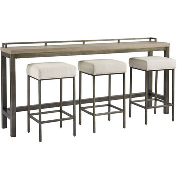 Universal Furniture Curated Mitchell Console Table With Stools, Greystone