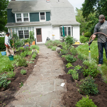 Before and After images of new garden installations