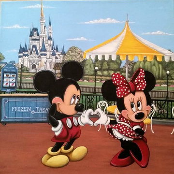 Disney submission art hand painted on canvas