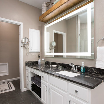 Master Bathroom | Expand Shower | New Tile Floors and Leather Granite Countertop