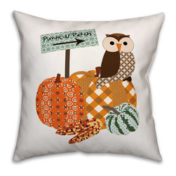 Pumpkin Patch Owl Pillow - Products