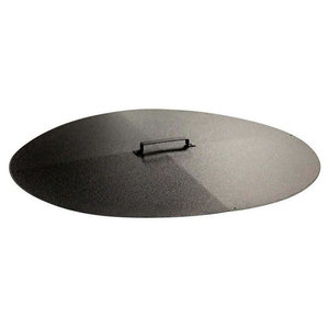 Round Fire Pit Cover Snuffer Transitional Fire Pit