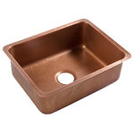 Sinkology - Orwell Copper 23" Single Bowl Undermount Kitchen Sink - When it comes to cleaning your kitchen, you want it to be as easy as possible. The Orwell undermount copper kitchen sink makes cleaning up easy - ensuring crumbs and moisture go in the sink, not in a seam. The single bowl design allows maximum workspace for cleaning bulky or oversized dishes. Our durable, solid copper sinks are hand-hammered by skilled craftsman and protected by our lifetime warranty.