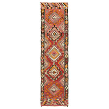 Rug N Carpet Vintage Handmade Oriental 3'3"x11'4" Runner Rug