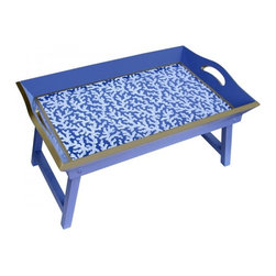 White Coral and Blue Bed Tray - Products