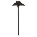 WAC Lighting - WAC Lighting Mini Tiki LED 12V Area Light 27 3000K, Black - The Tiki Path Light provides a wide sweep of light in a minimalist design that will blend into any landscape. Both the dome-shaped shade and stem are made out of a durable die-cast aluminum. Integrated LED's provide a powerful long lasting energy efficient performance.