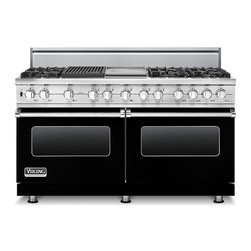 Viking 60" Pro-style Dual-fuel Range, Black Natural Gas | VDSC5606GQBK - Gas Ranges And Electric Ranges