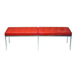 Knoll - Florence Knoll Three-Seater Bench in Leather - Products