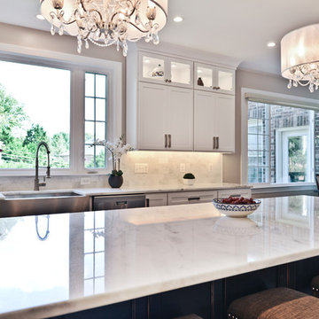Spacious Modern White Design Brings New Light to Busy Kitchen